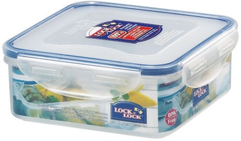 Lock Lock 870ml Square Box - Timbermills