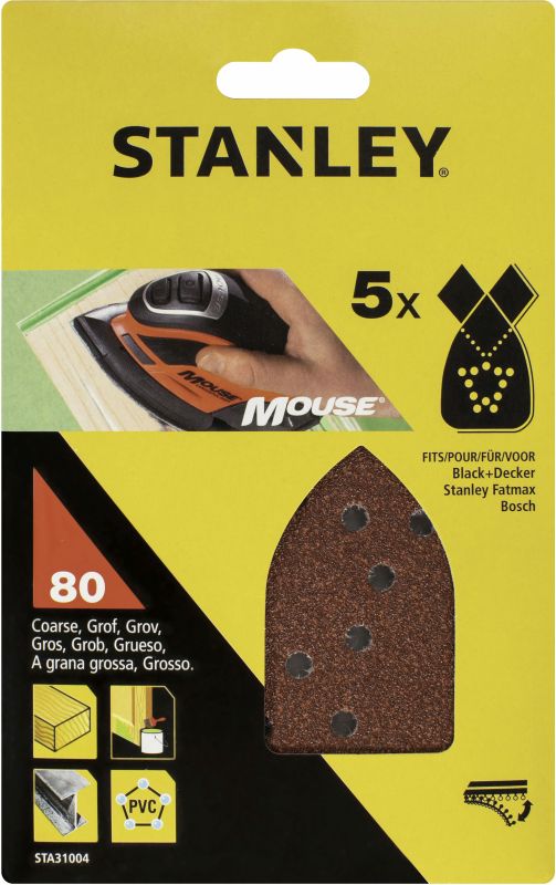 Mouse Sanding Sheets 5x 80G Timbermills