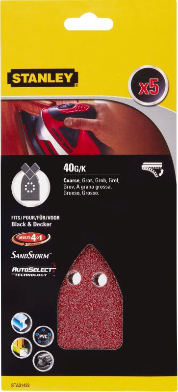 KWB 93mm Multi-Sander Sheets - 5-Pack Aluminum Oxide Sandpaper For Various Models