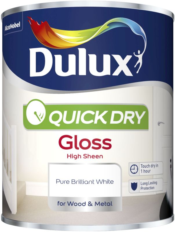 Dulux Quick Dry Gloss 750 mls White Timbermills