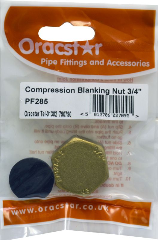 Compression Blanking Nut 3/4" Timbermills