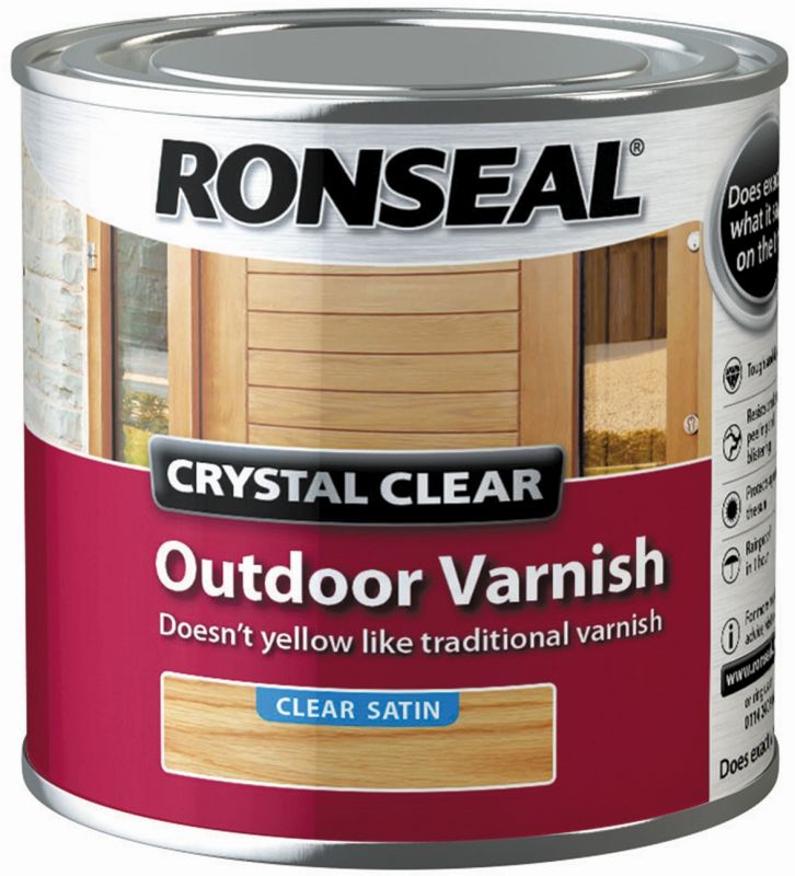Varnish Crystal Satin Exterior 250ml Timbermills