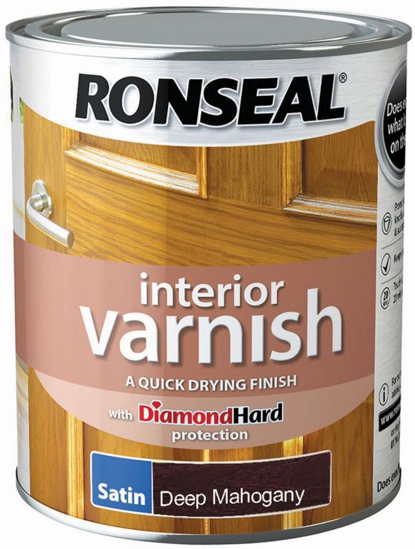 Varnish Dark Mahogany Interior Satin 750ml Timbermills