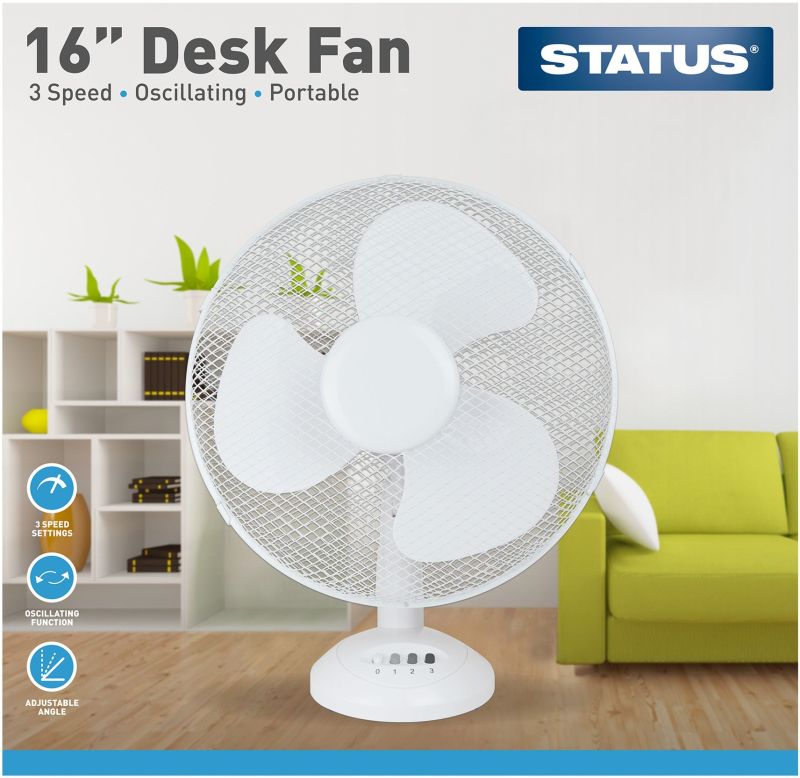 Status 40cm Desk Fan - Timbermills