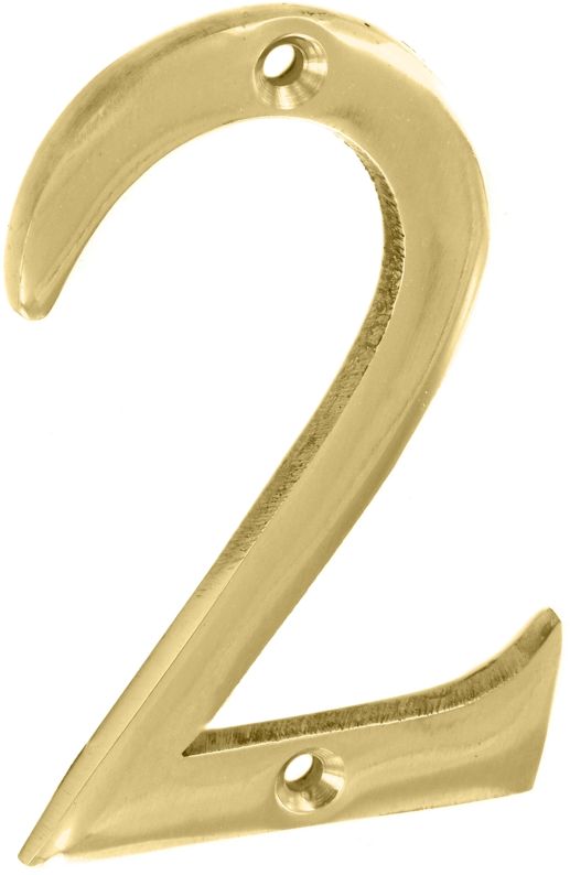 Brass Number 2 75mm - Timbermills