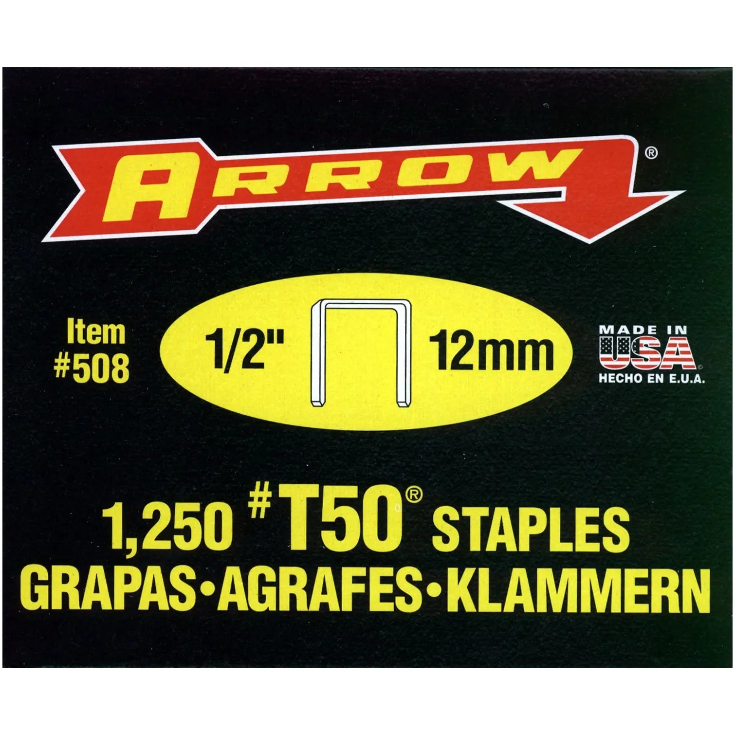 Arrow T50 Multi-Pack Staples - 1,875 Count Assorted UK
